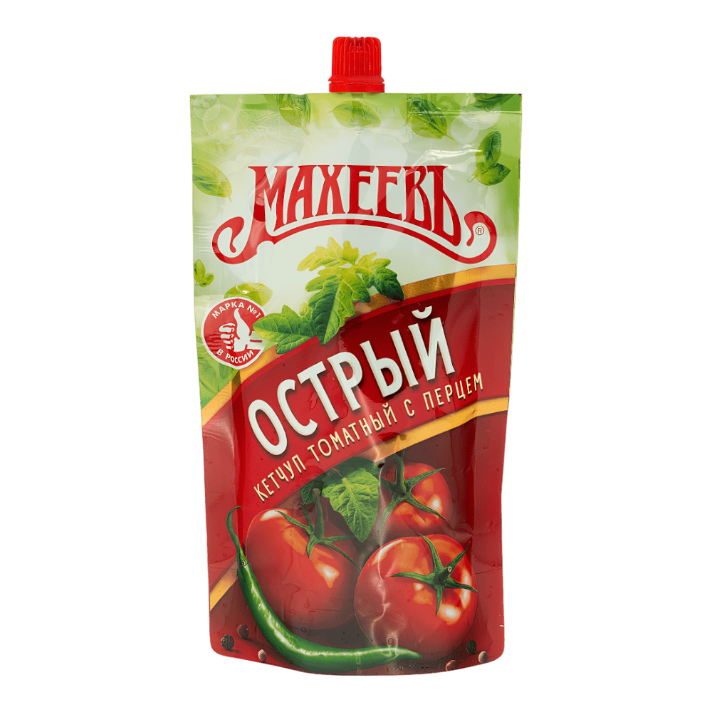 Кетчуп Томатный острый "Махеев" дой-пак 300гр*16шт