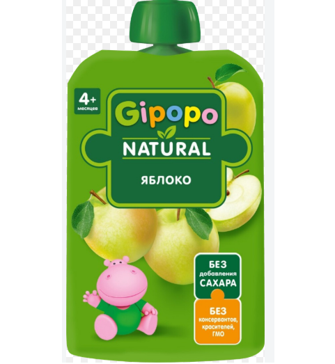 Пюре  фруктовое GIPOPO Наливное яблочко 90 г*12шт штуки