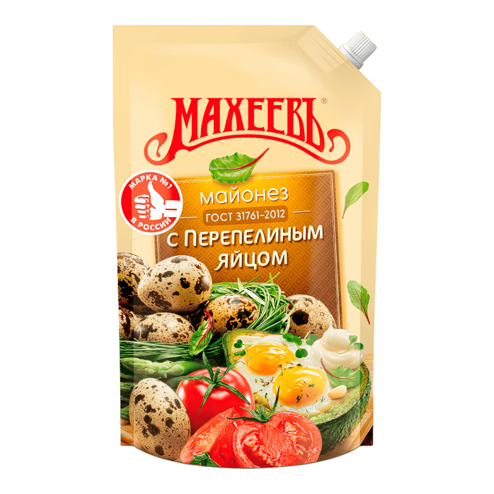 Майонез с перепел. яйцом "Махеев" 67 % дой-пак 200гр*20шт